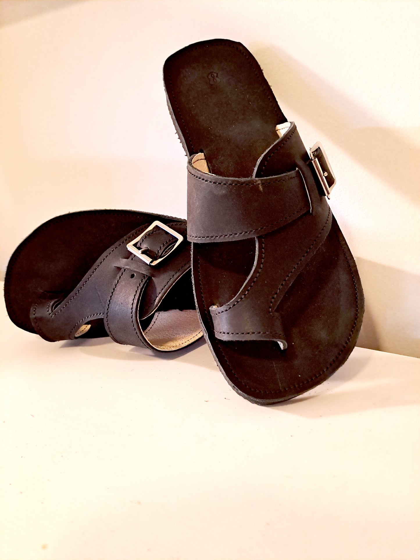 MENS Leather Toe Thong Sandals