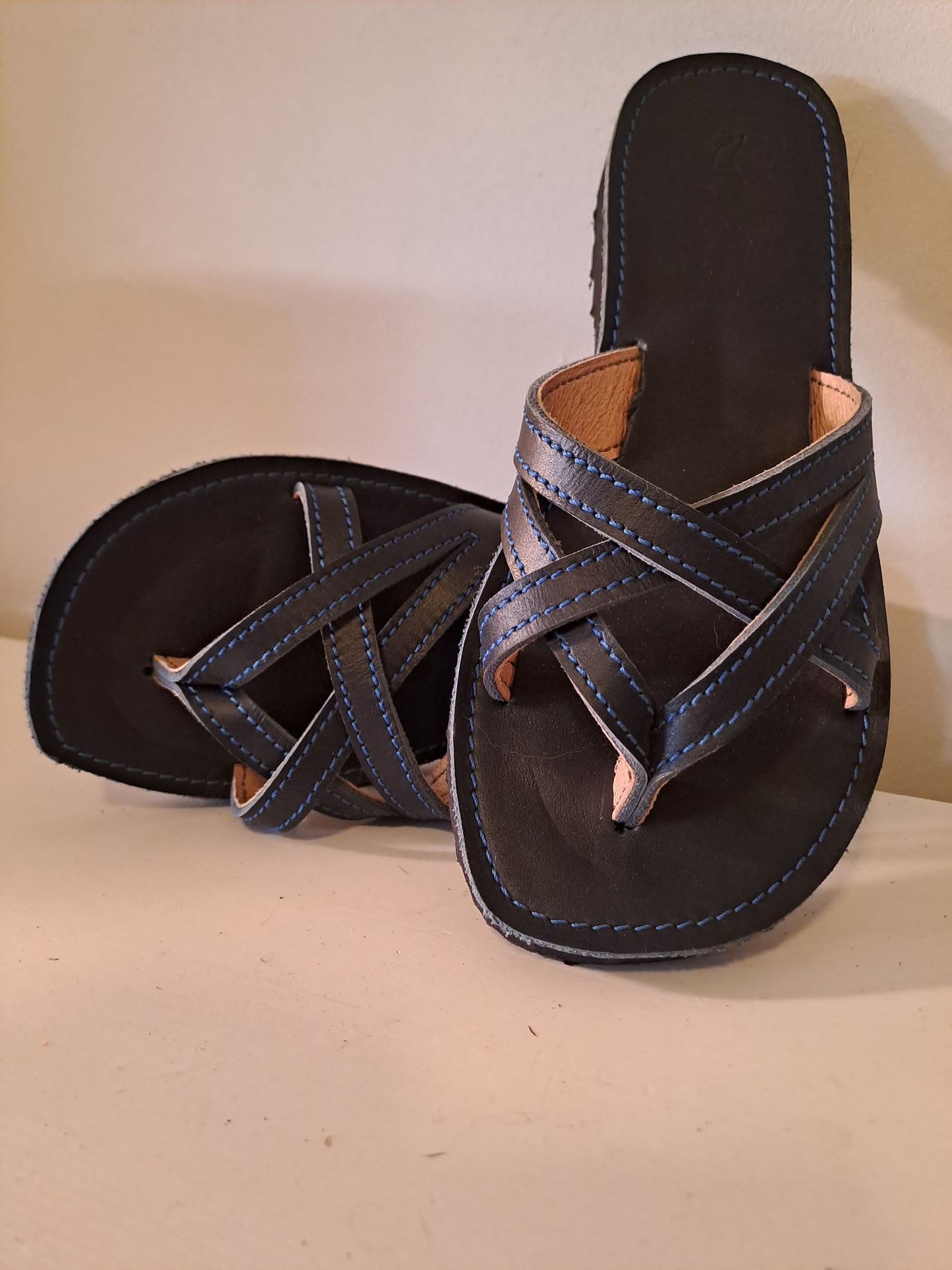 WOMENS Leather Sandals/Thongs Dble Cross Over