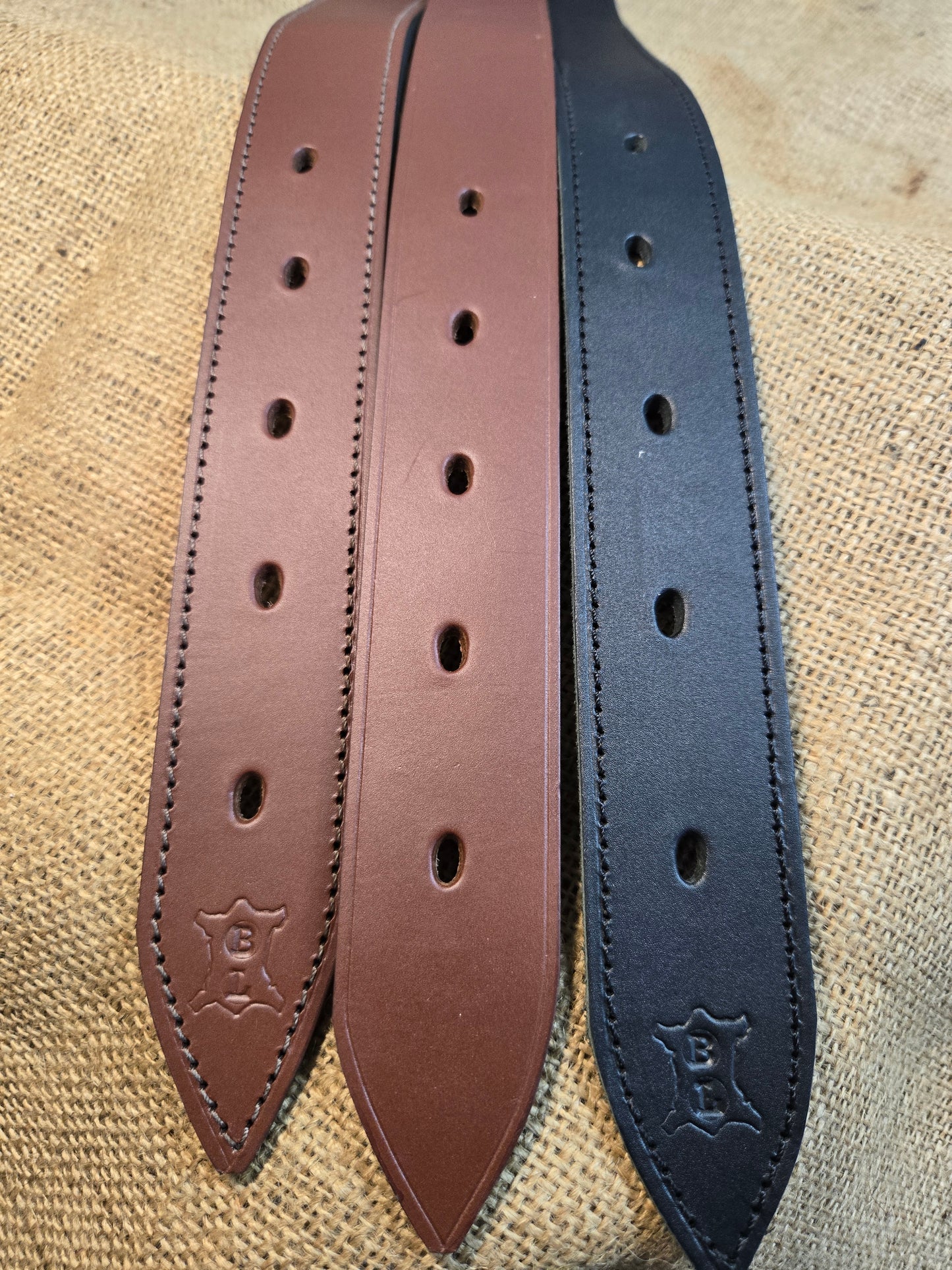 LEATHER BELTS for Men or Women Plain  (32mm wide)