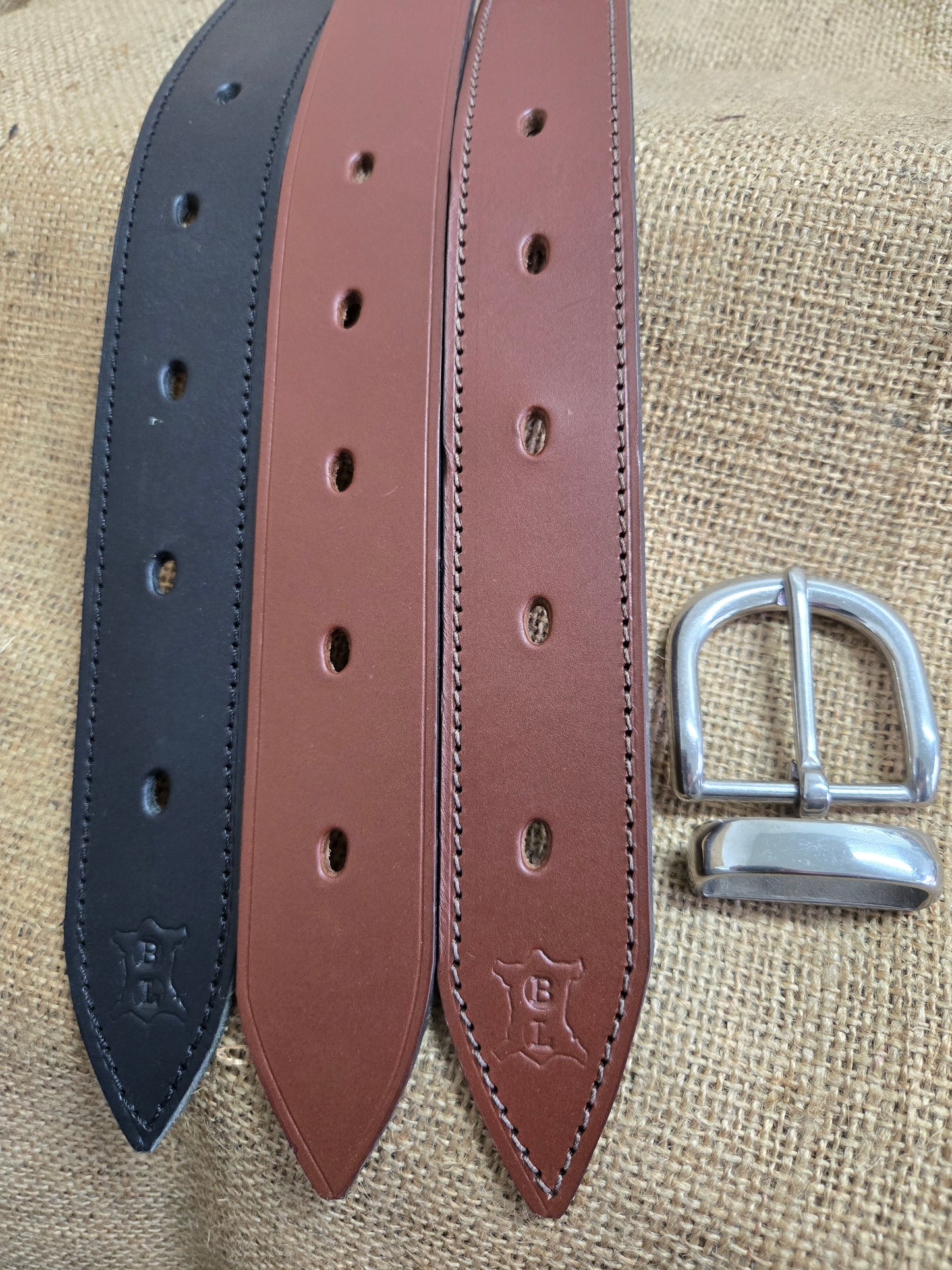 LEATHER BELTS for Men or Women Plain  (32mm wide)