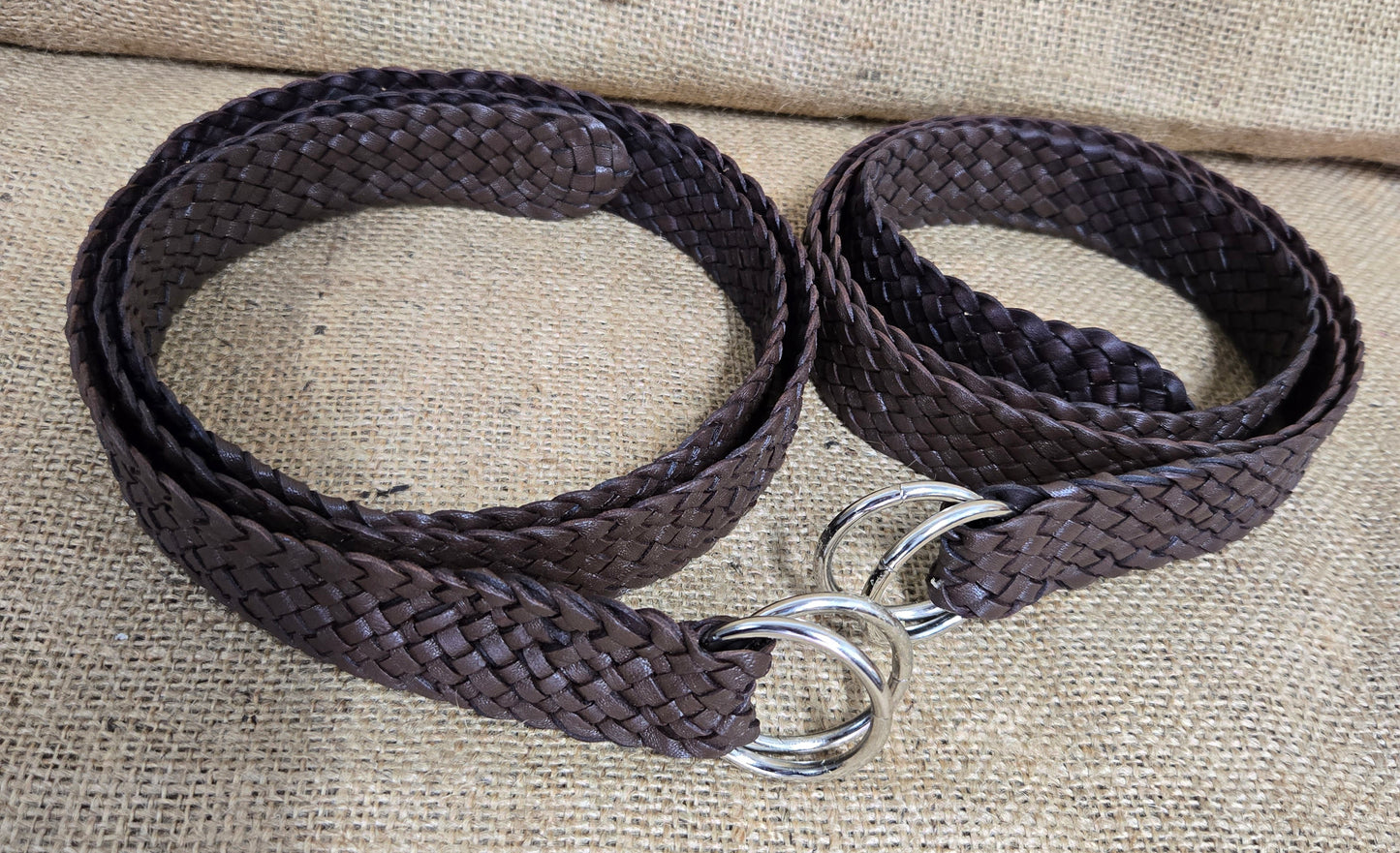 KANGAROO HIDE PLAITED LEATHER BELT