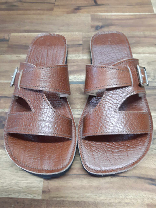 MENS Leather Slip On Sandals
